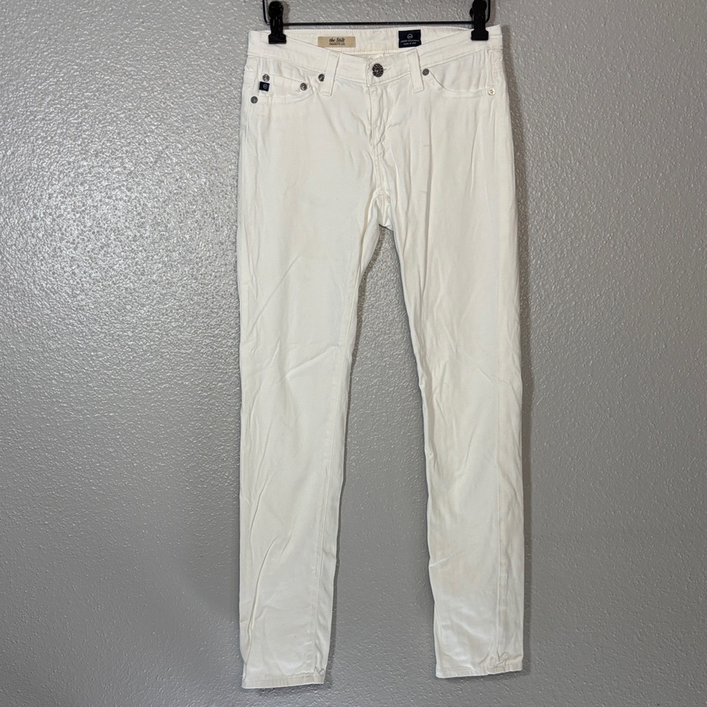 AG Adriano Goldschmied White Cigarette Leg Jeans